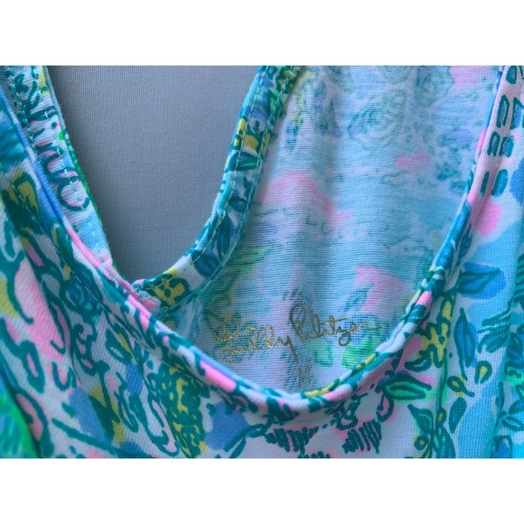 Lilly Pulitzer Kristen Dress Medium Blue Lilly Loves South Carolina Sleeveless - Picture 11 of 12